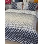 ETEHOMETEX %100 Pamuk Nevresim Takımı ÇİFT KİŞİLİK KARE LACİVERT 8696474232117